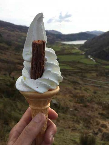 You can't beat a '99'! Especially when admiring the beautiful scenery in Snowdonia, N.Wales.